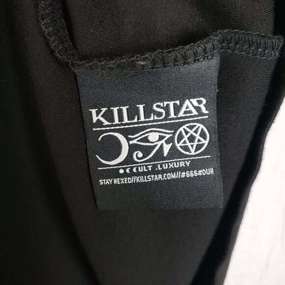 Killstar Black Sheer Cape Dress - Picture 8 of 14